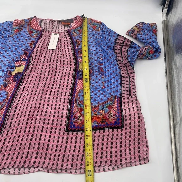 Anthropologie Nyza Beaded Multi Color Blouse By Bhanuni by Jyoti FREE SHIPPING - Picture 4 of 12